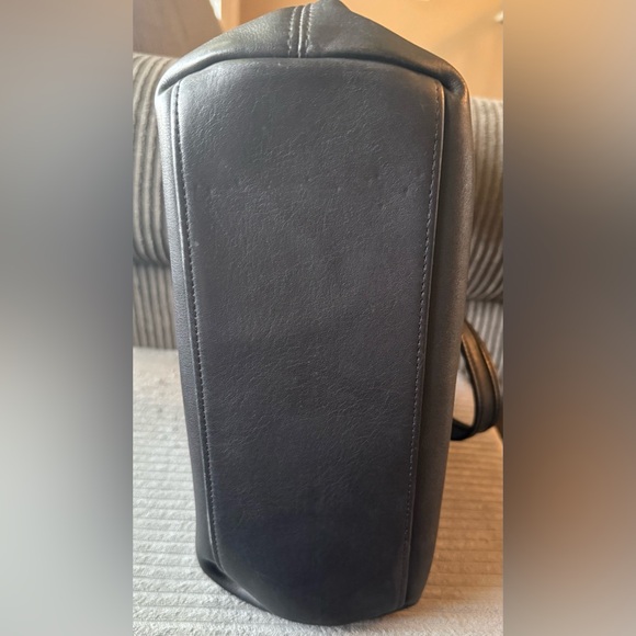 VTG Coach Legacy Charcoal Leather Shoulder Bag with Silver Hardware D1D-9058 - Picture 9 of 16